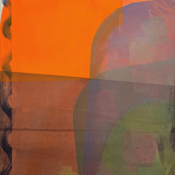 Josephine Adu, Untitled, 2023, acrylic on nettle, 60x40cm
